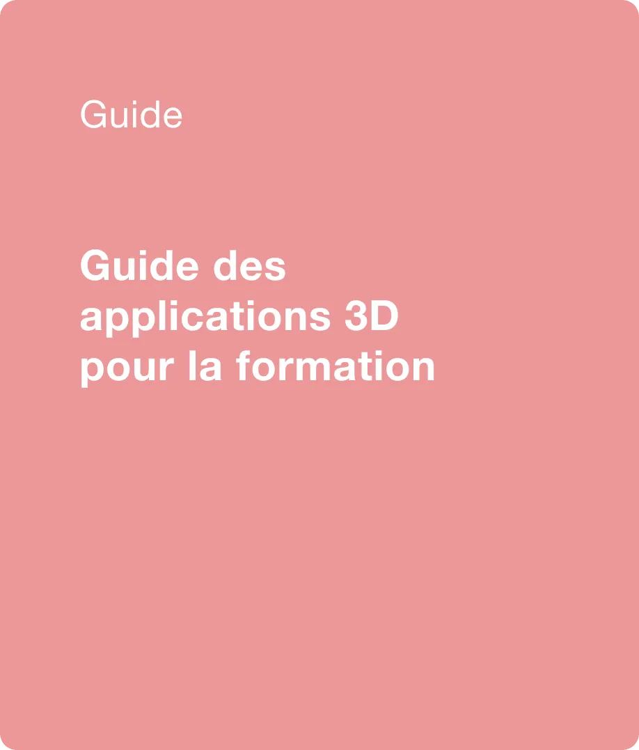 Guide des applications 3D pour la formation